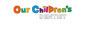 Our children's dentist logo, all letters are different colors