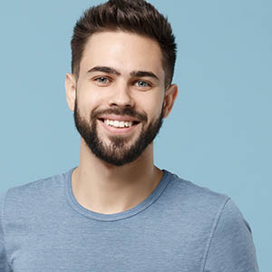 man smiling after dental appointment