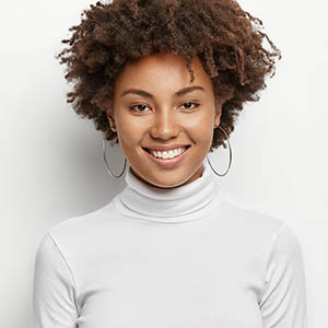 woman smiling after teeth whitening