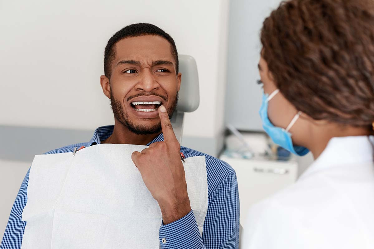 a man getting cavity filling